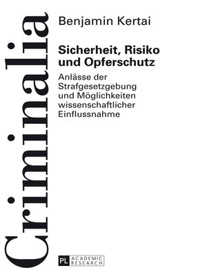 cover image of Sicherheit, Risiko und Opferschutz